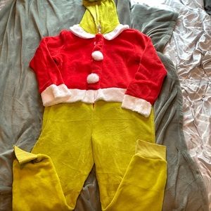 Grinch Christmas onesie pajama adult XL